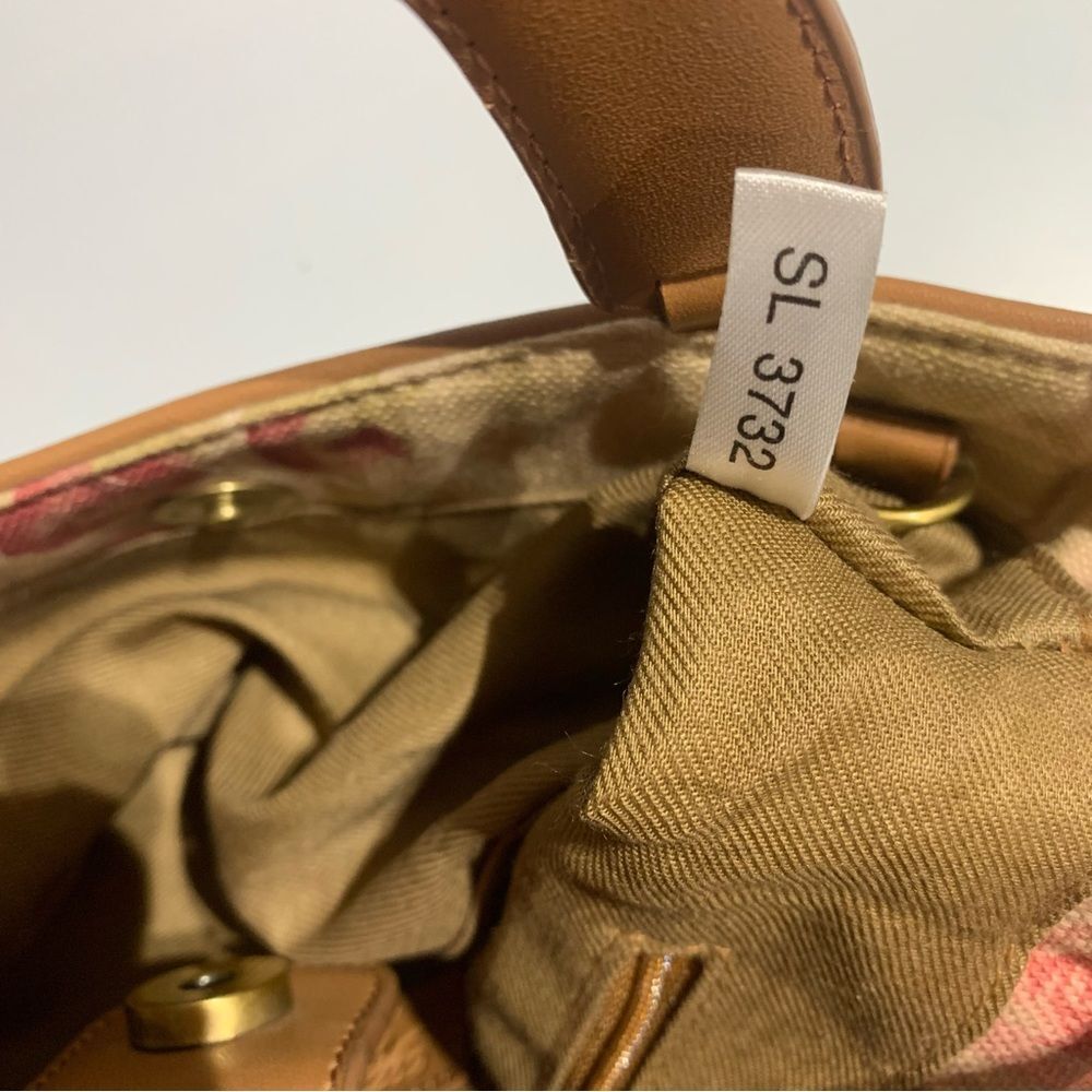 Fossil Floral Mini Tote in Cream, Pink & Tan - Picture 10 of 13